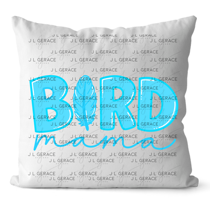 Bird Mama PNG – Blue Feather Design with Feather Letter