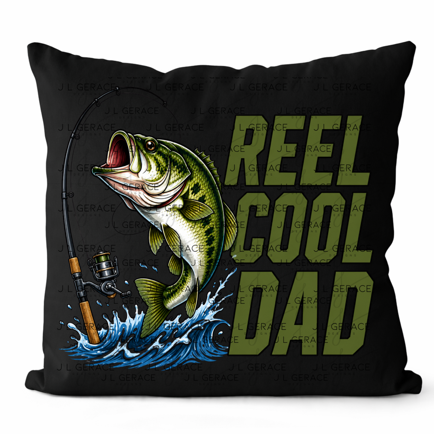 Reel Cool Dad PNG – Bass Fishing Sublimation Design