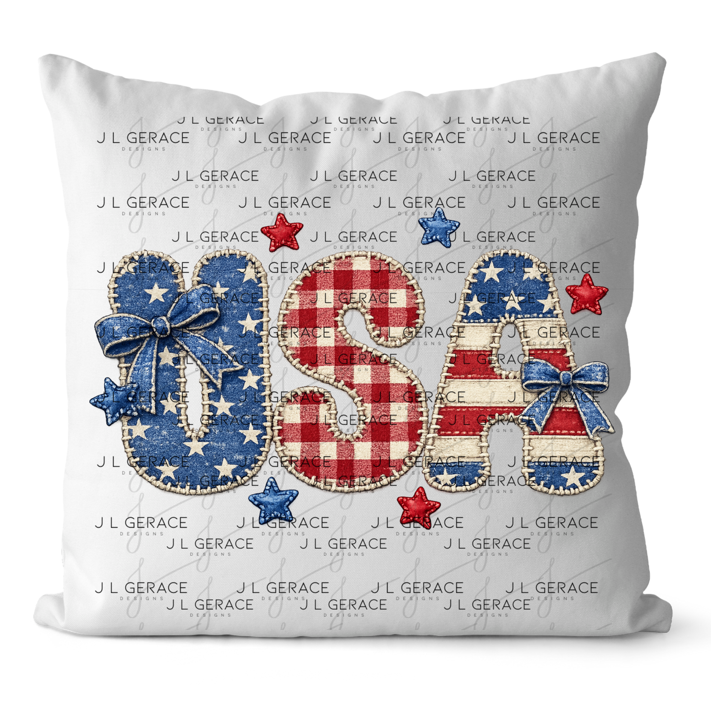 USA Chenille Patriotic PNG Design