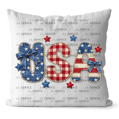 USA Chenille Patriotic PNG Design