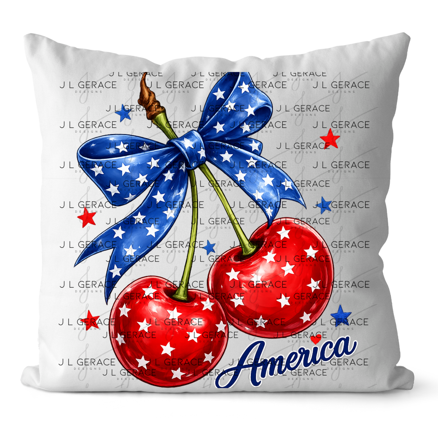 America Cherries Star Bow PNG