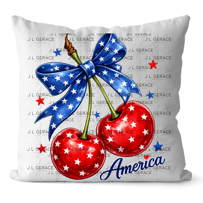 America Cherries Star Bow PNG