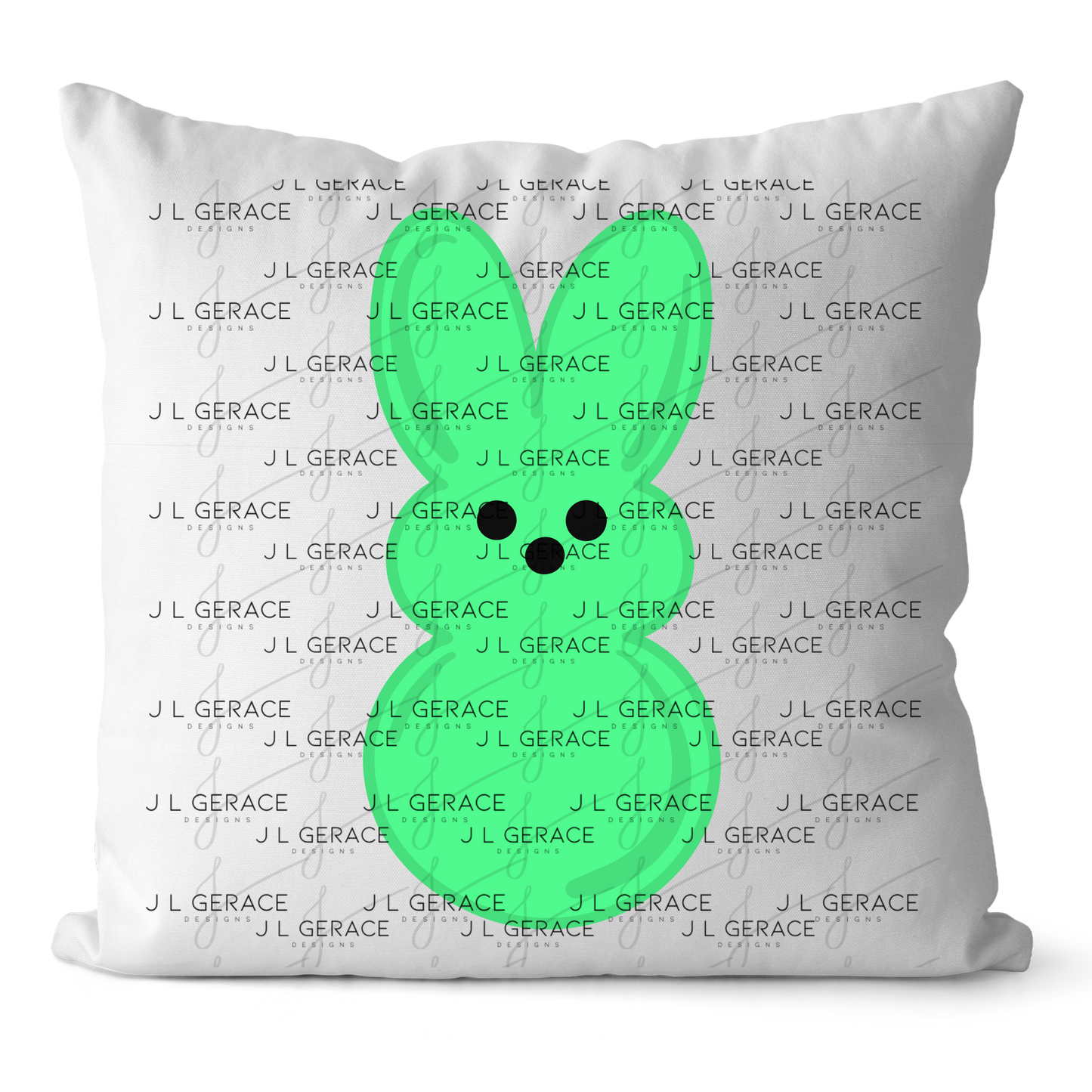Green Bunny Peep Easter Clipart Sublimation PNG