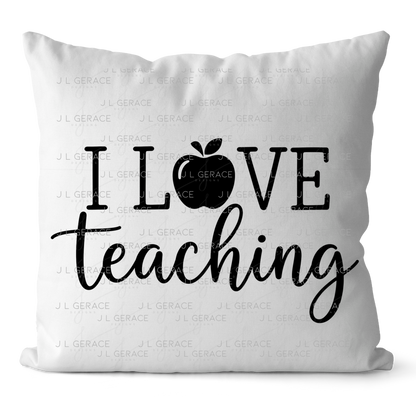 I Love Teaching Apple Teacher Colorful PNG (2 Colors)