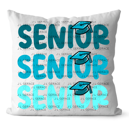 Senior PNG – Teal Graduation Cap Lettering Design