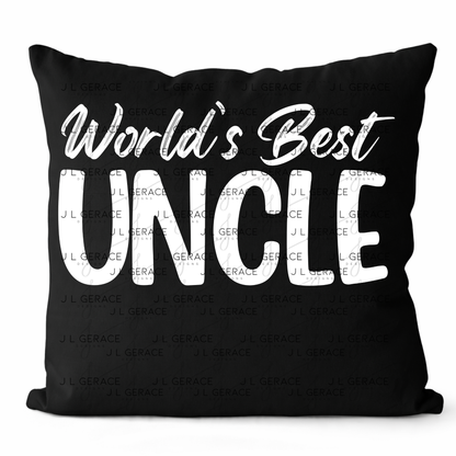 Worlds Best Uncle PNG – White Typography Sublimation Design