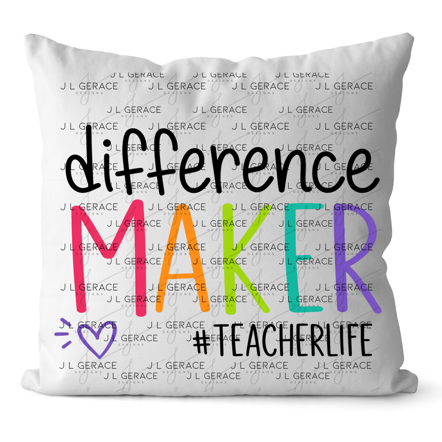 Difference Maker Rainbow Teacherlife PNG Digital Download (2 Colors)
