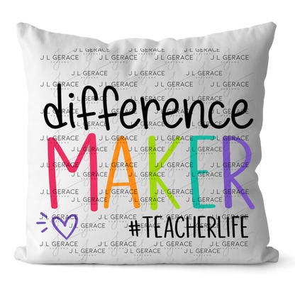 Difference Maker Rainbow Teacherlife PNG Digital Download (2 Colors)