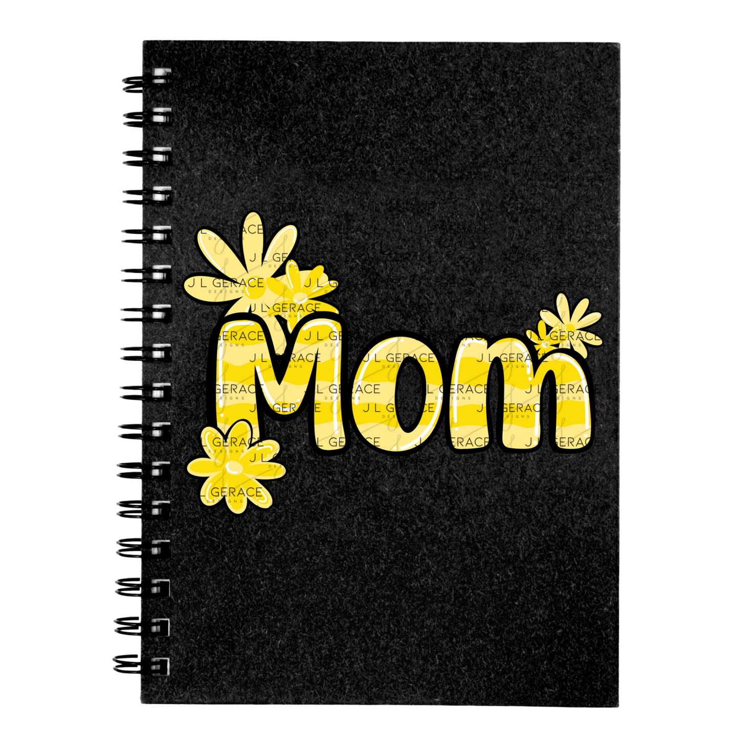Mom Daisy and Stripes Floral Yellow PNG Design
