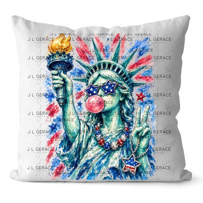 Liberty Statue Bubblegum Patriotic PNG Design