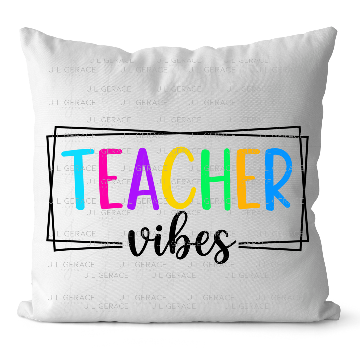Teacher Vibes PNG Digital Download (4 Colors)