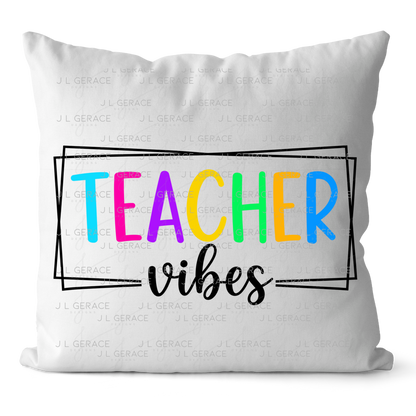 Teacher Vibes PNG Digital Download (4 Colors)