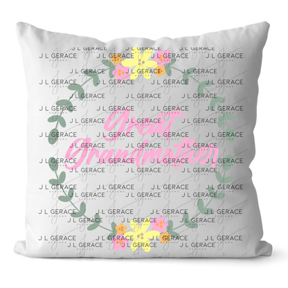 Great Grandmother PNG – Floral Wreath Script Sublimation Design