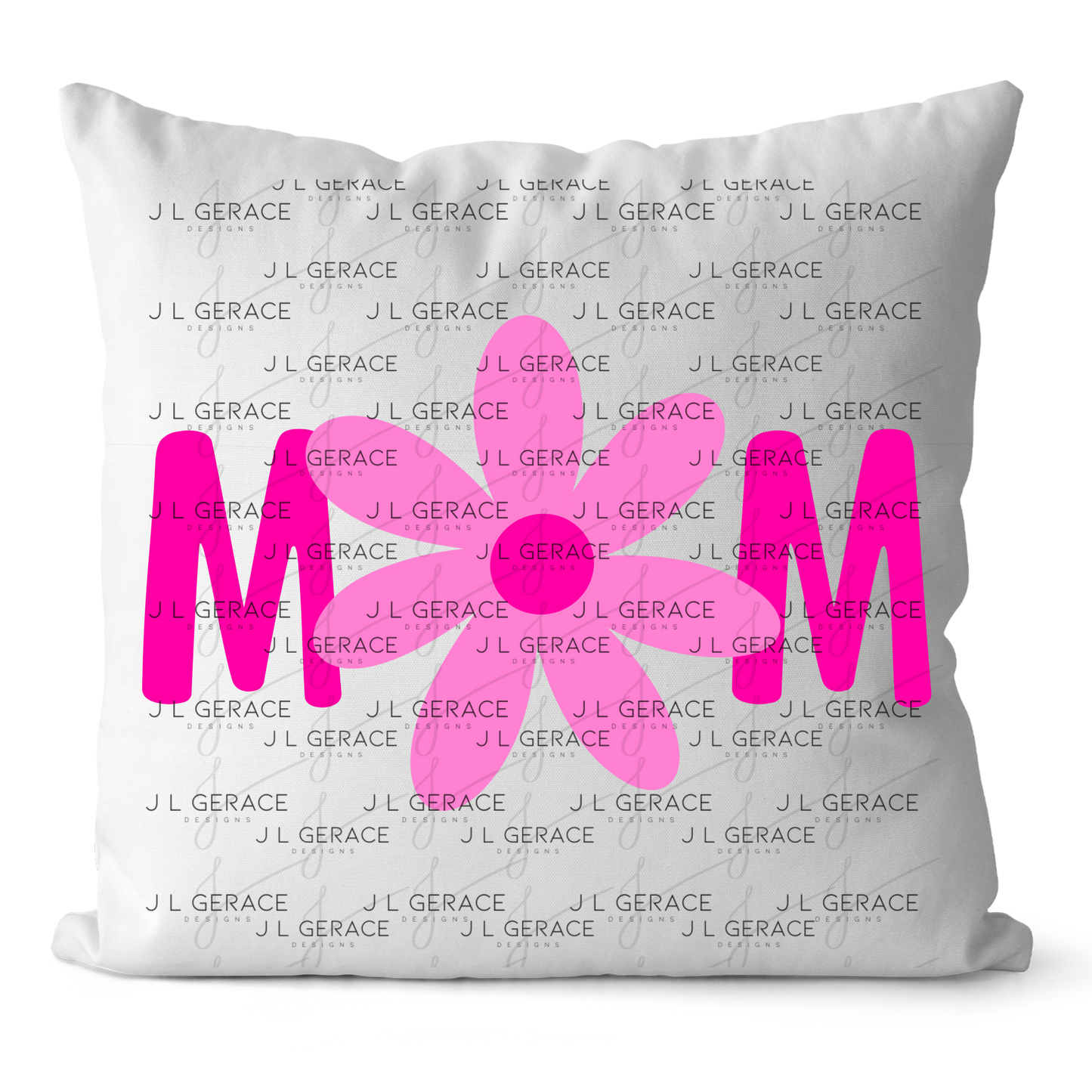 Mom Daisy Floral Pink Gradient PNG Design
