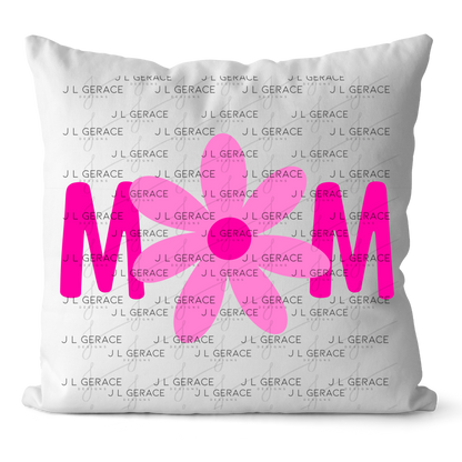 Mom Daisy Floral Pink Gradient PNG Design