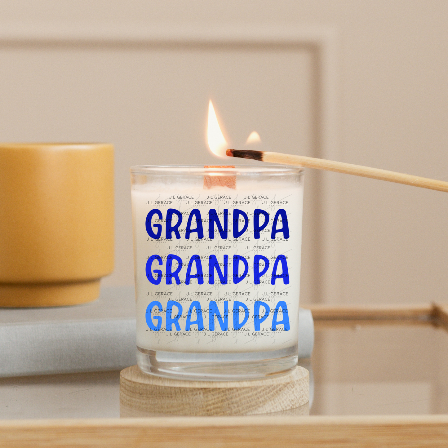 Grandpa PNG – Blue Gradient Typography Sublimation Design