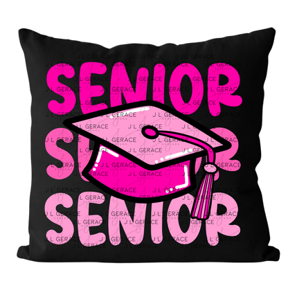 Senior PNG – Pink Graduation Cap Lettering Design