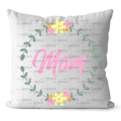 Mom Floral Wreath PNG Design