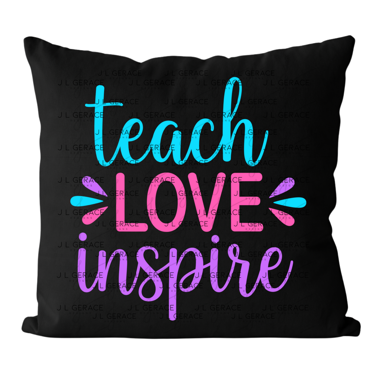 Teach Love Inspire Teacher Color PNG