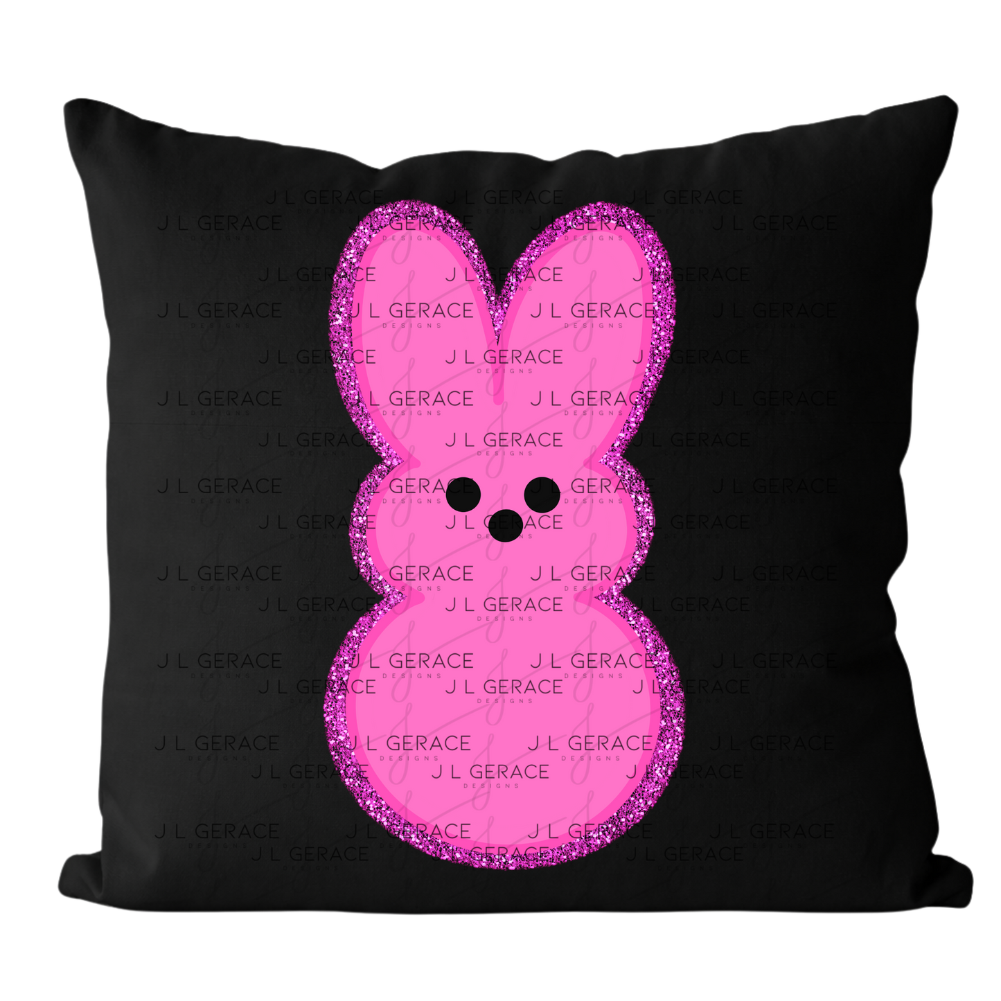 Pink Glitter Bunny Peep Easter Clipart Sublimation PNG