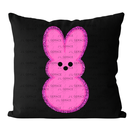Pink Glitter Bunny Peep Easter Clipart Sublimation PNG