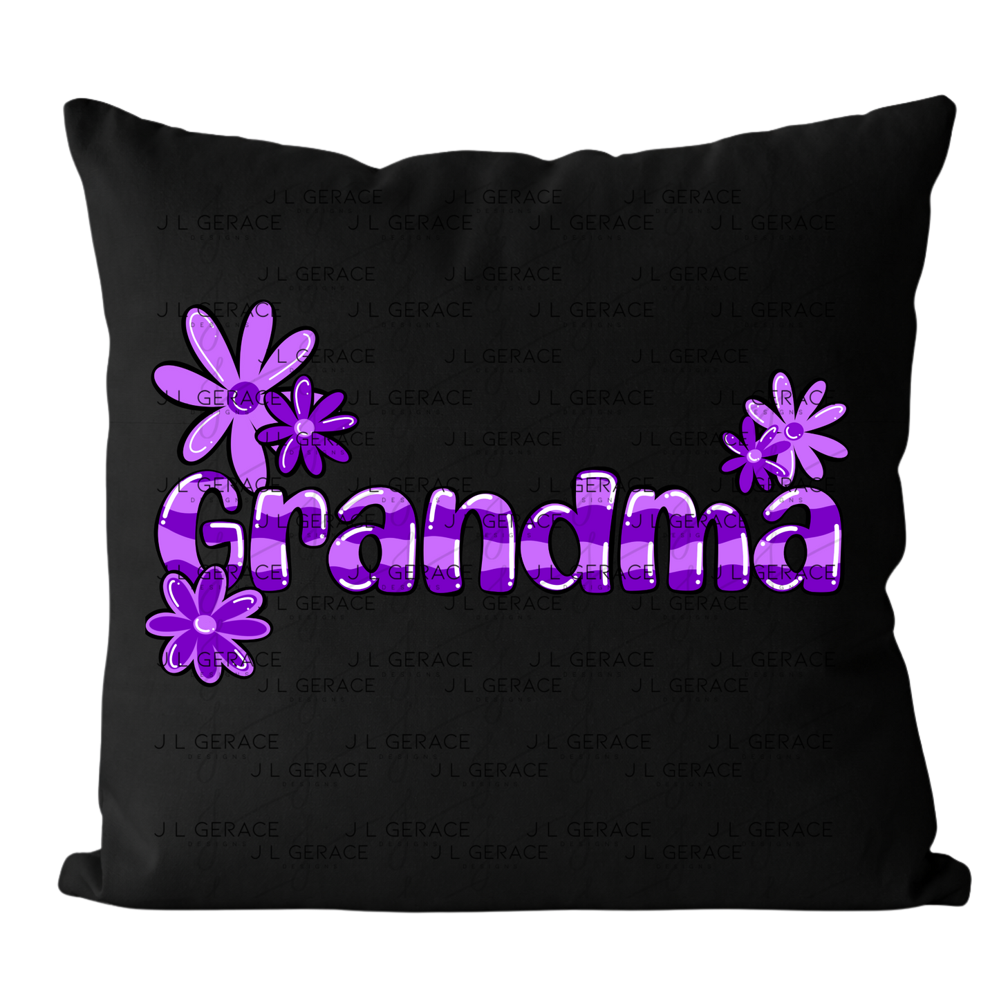 Grandma PNG – Purple Floral Name Sublimation Design