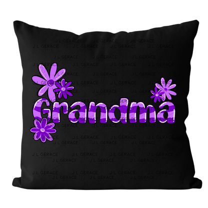 Grandma PNG – Purple Floral Name Sublimation Design