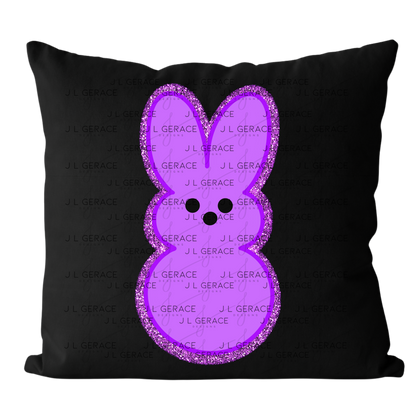 Purple Glitter Bunny Peep Easter Clipart Sublimation PNG