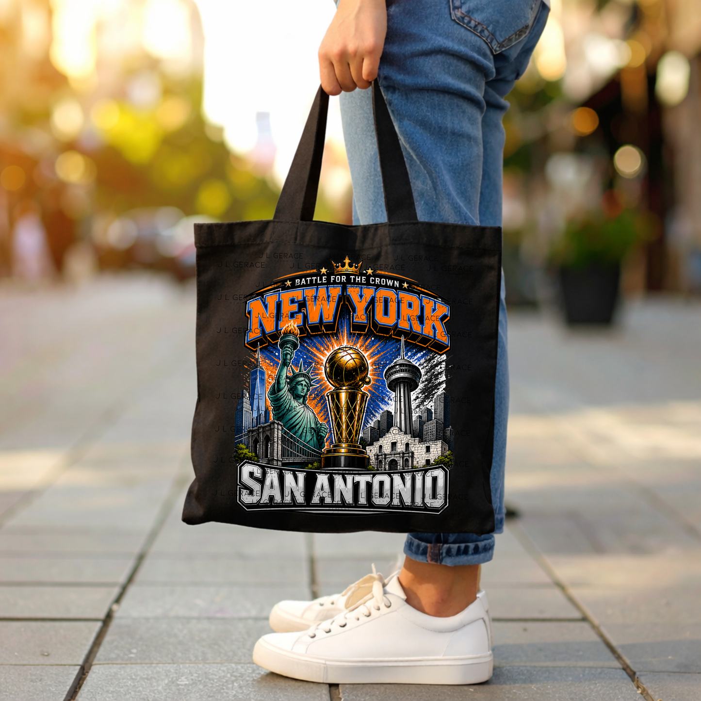 New York San Antonio Championship Trophy Basketball PNG Design