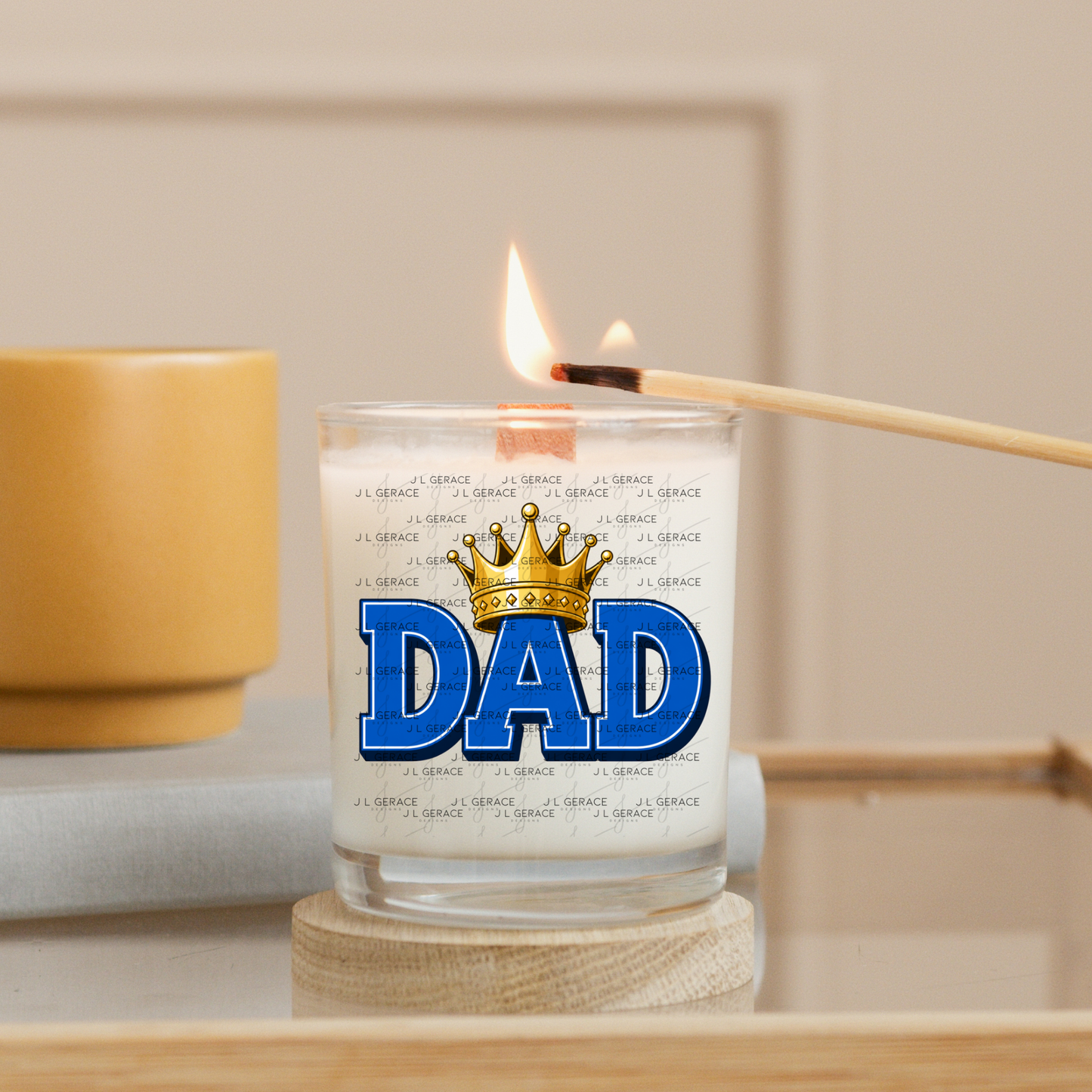 Dad PNG – Blue King Crown Typography Sublimation Design