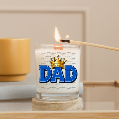 Dad PNG – Blue King Crown Typography Sublimation Design