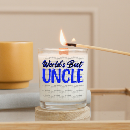 World’s Best Uncle PNG – Blue Glossy Typography Quote Design
