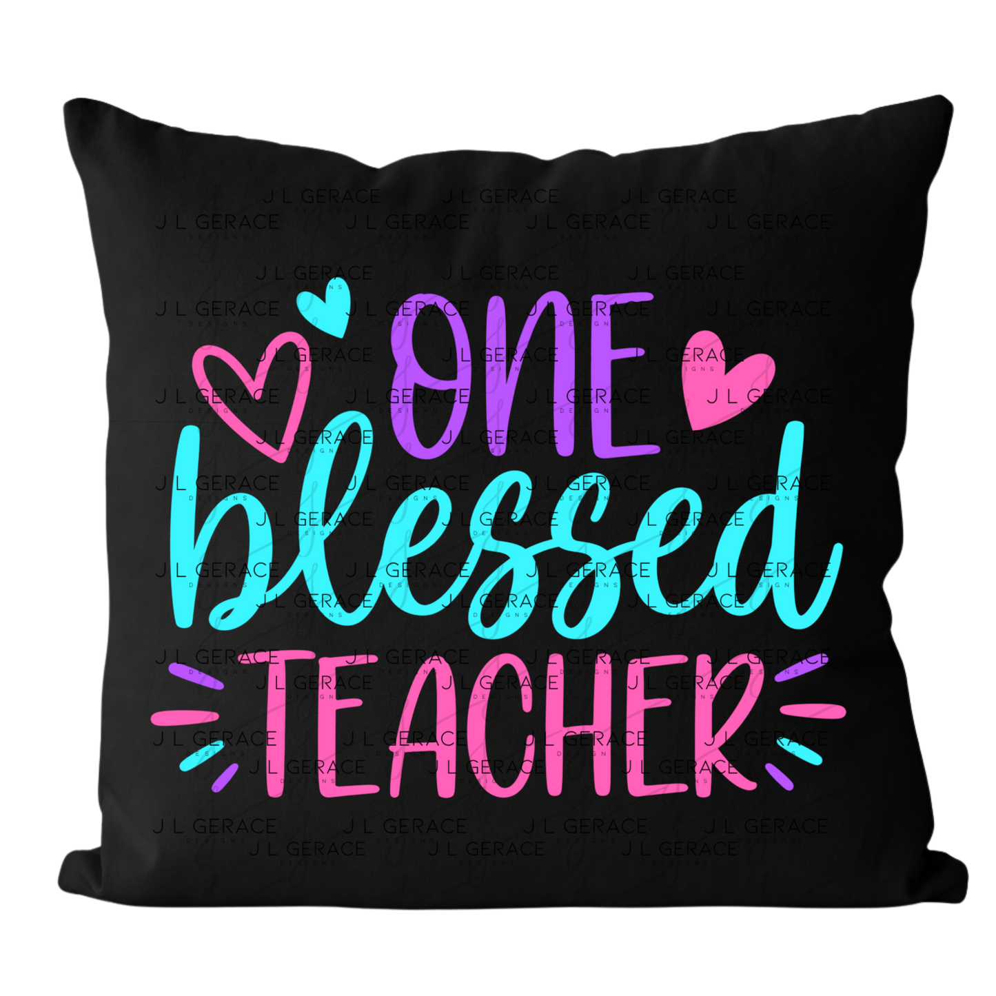 One Blessed Teacher Color PNG