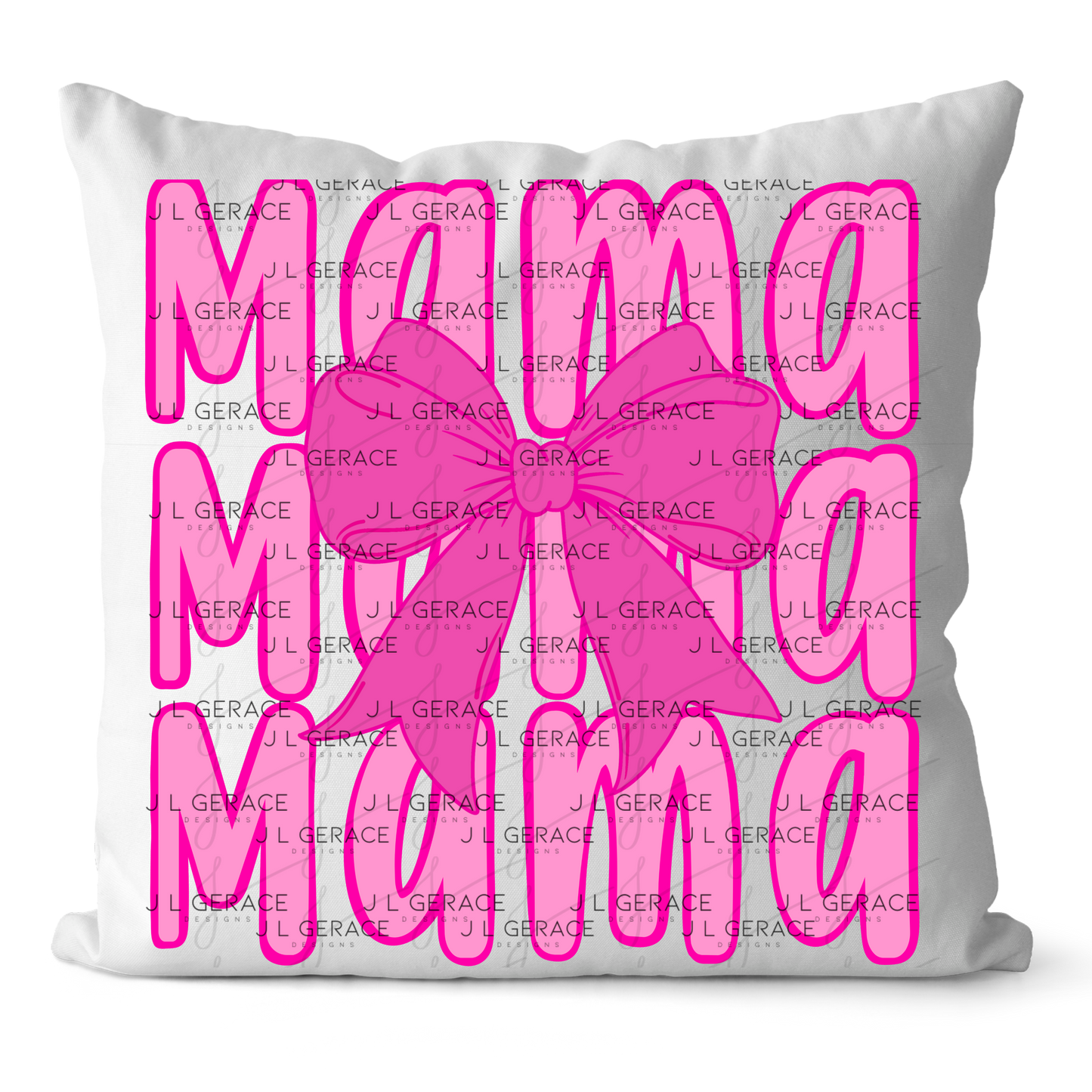 Mama Mama Mama PNG – Pink Bow Mothers Day Sublimation Design