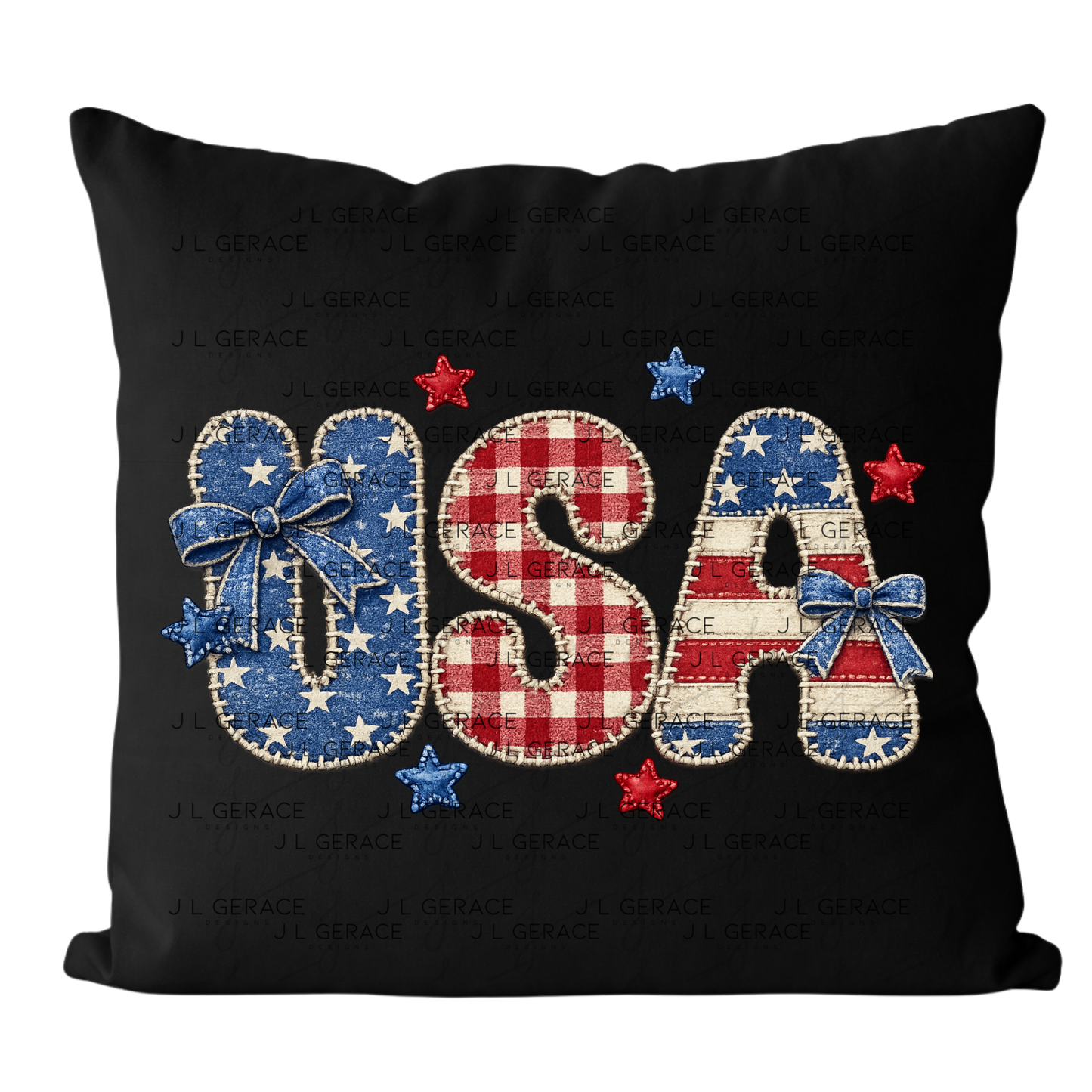 USA Chenille Patriotic PNG Design