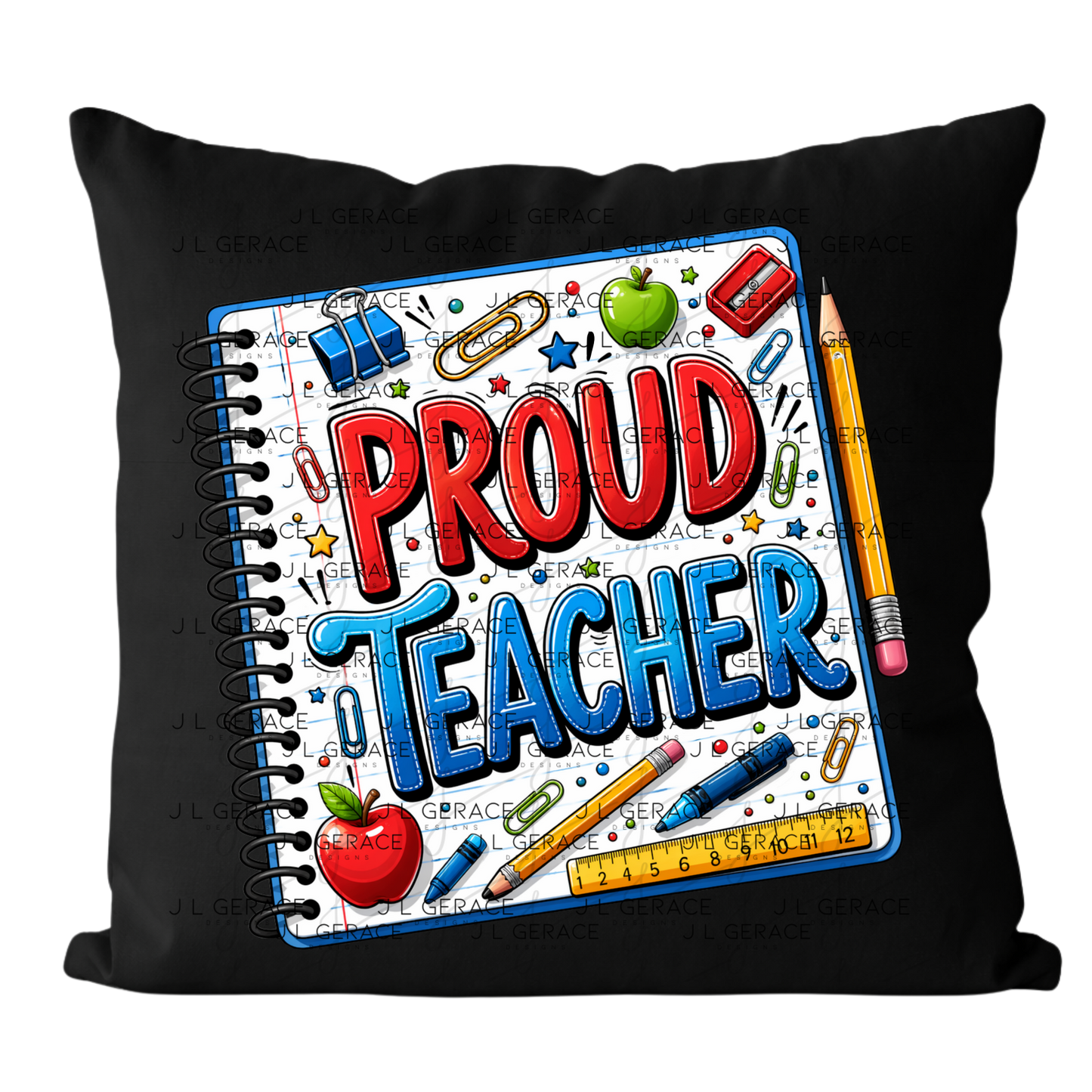 Bold Proud Teacher School Supplies PNG Digital Download
