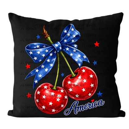 America Cherries Star Bow PNG