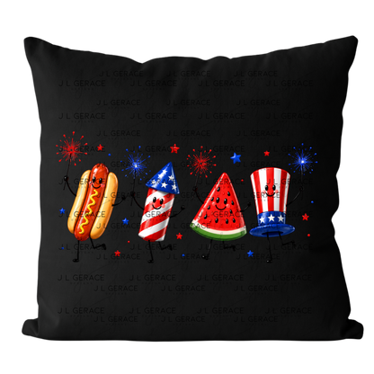 Patriotic Party Snacks Fireworks PNG Design