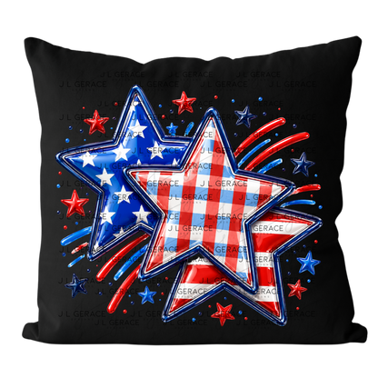 Patriotic Stars Fireworks PNG Design