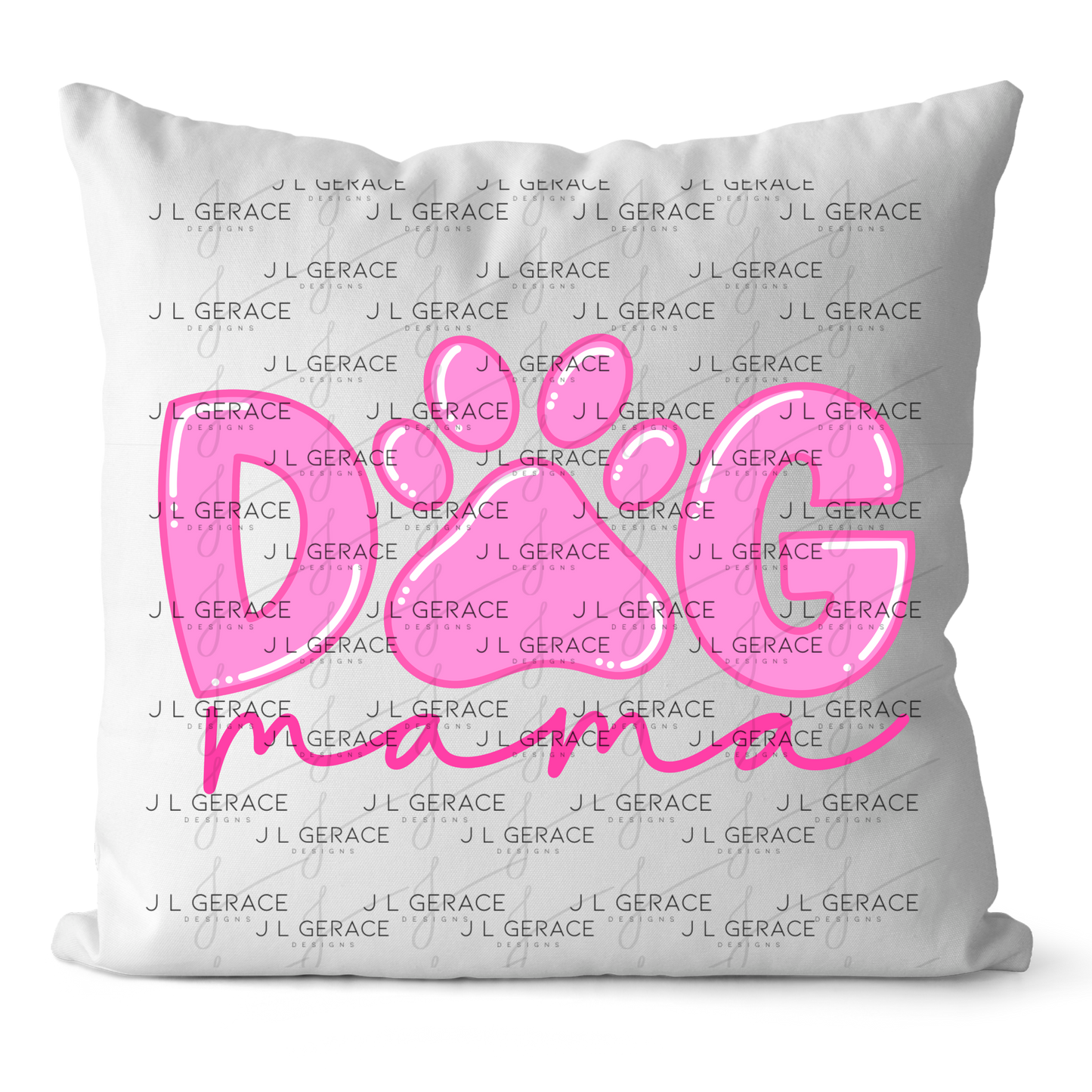 Dog Mama PNG – Pink Paw Print Mothers Day Sublimation Design