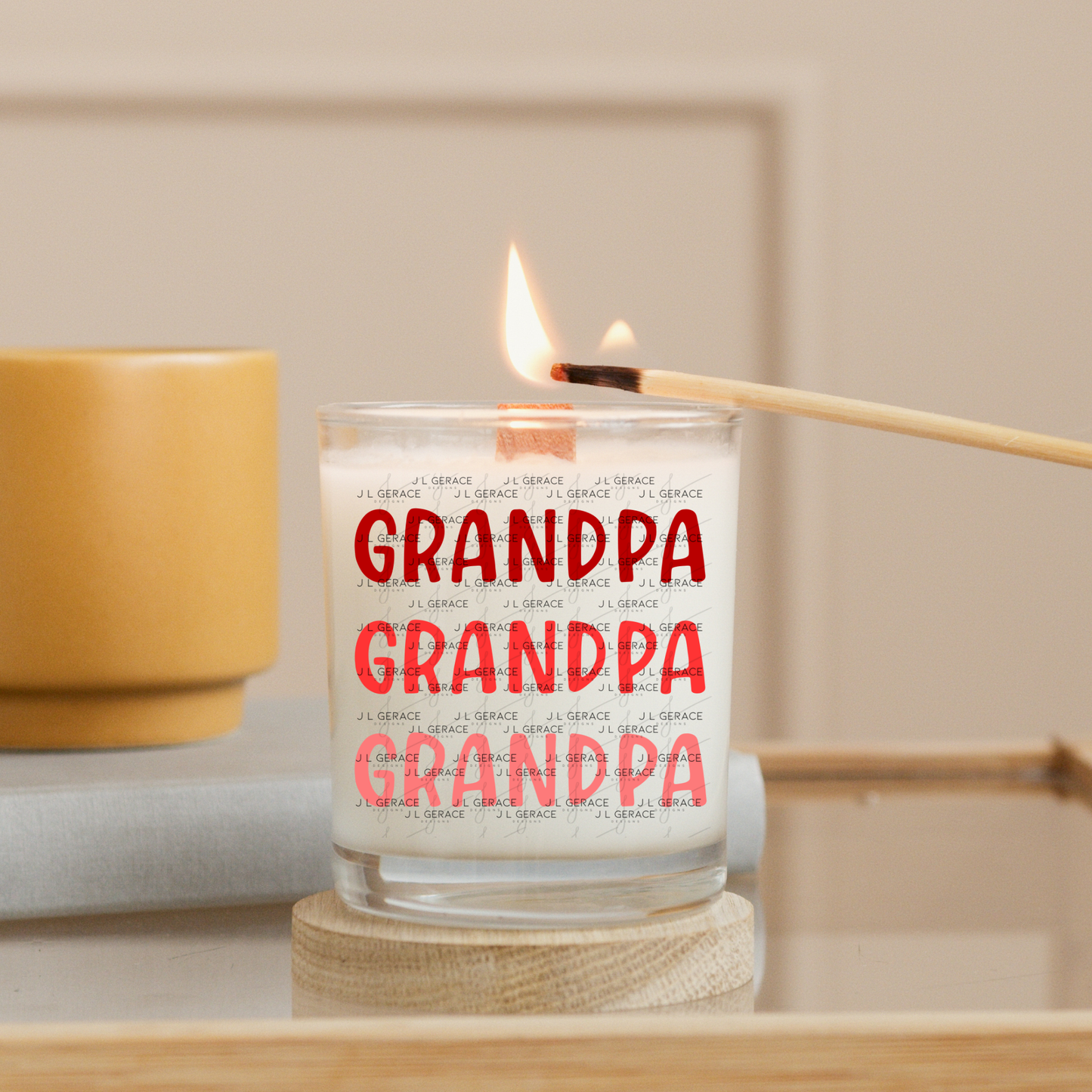 Grandpa PNG – Red Gradient Typography Sublimation Design