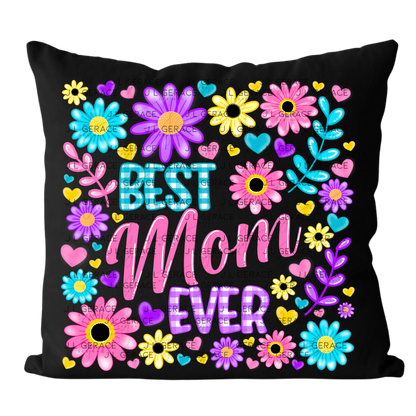 Best Mom Ever Colorful Floral PNG Design