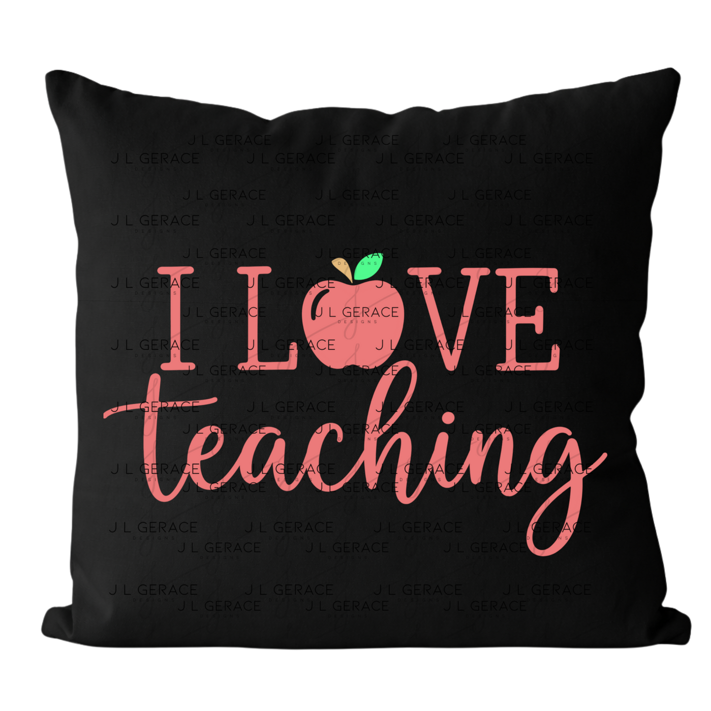 I Love Teaching Apple Teacher Colorful PNG