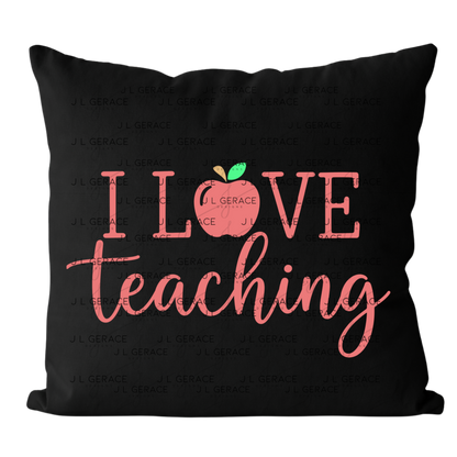 I Love Teaching Apple Teacher Colorful PNG