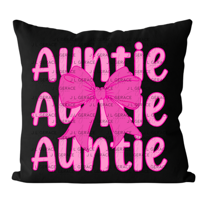 Auntie Bow PNG – Cute Pink Typography Sublimation Design