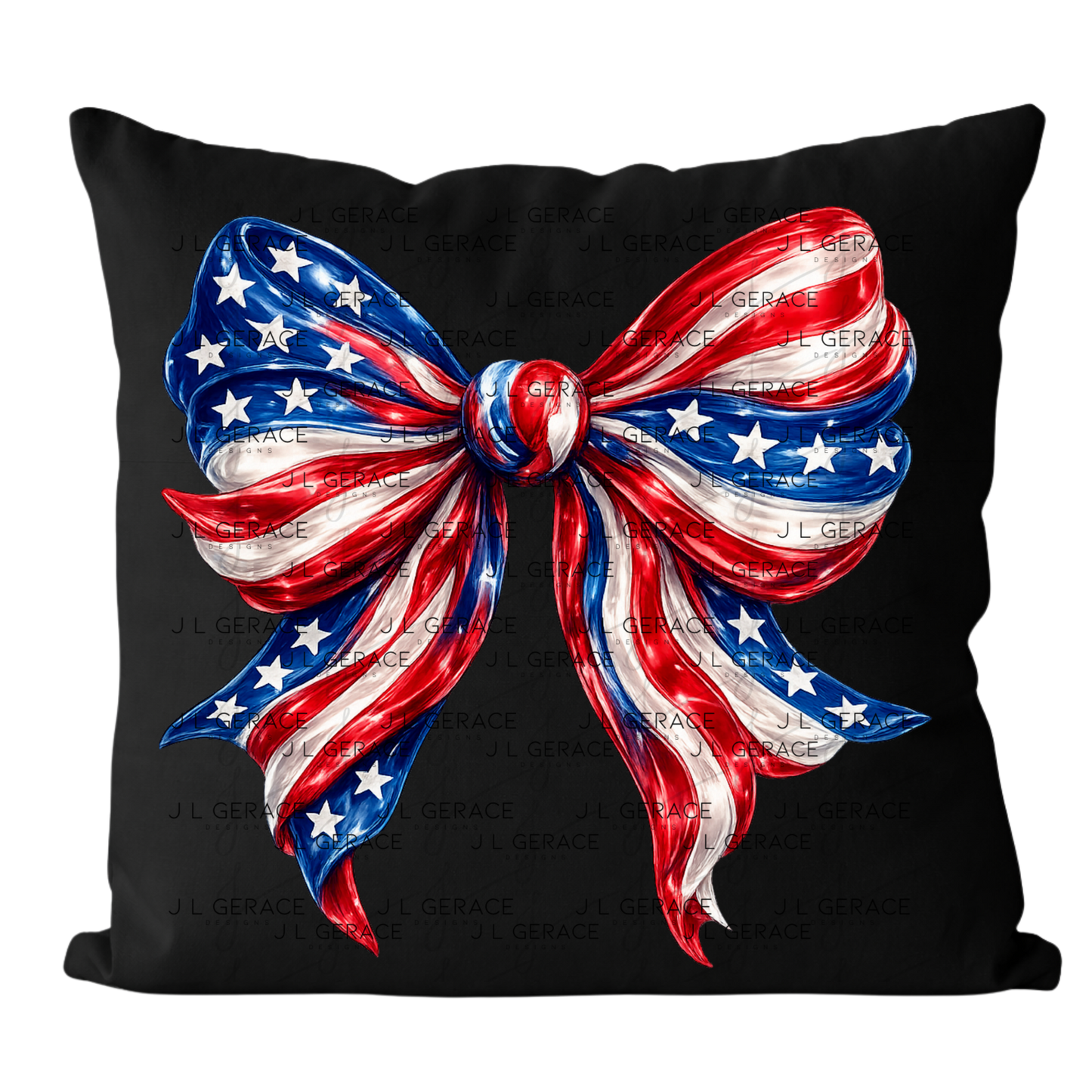 America Flag Bow Patriotic PNG Design