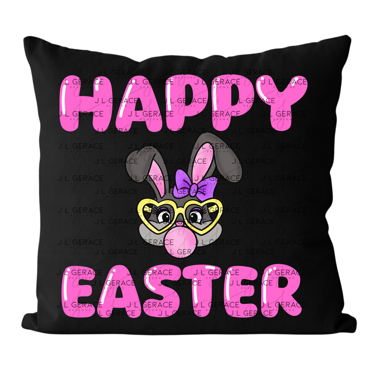 Happy Easter Bunny Glasses Bubblegum Clipart Sublimation PNG