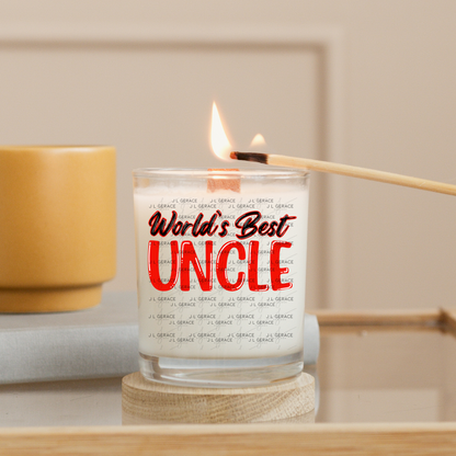 Worlds Best Uncle PNG – Red Glossy Typography Sublimation Design