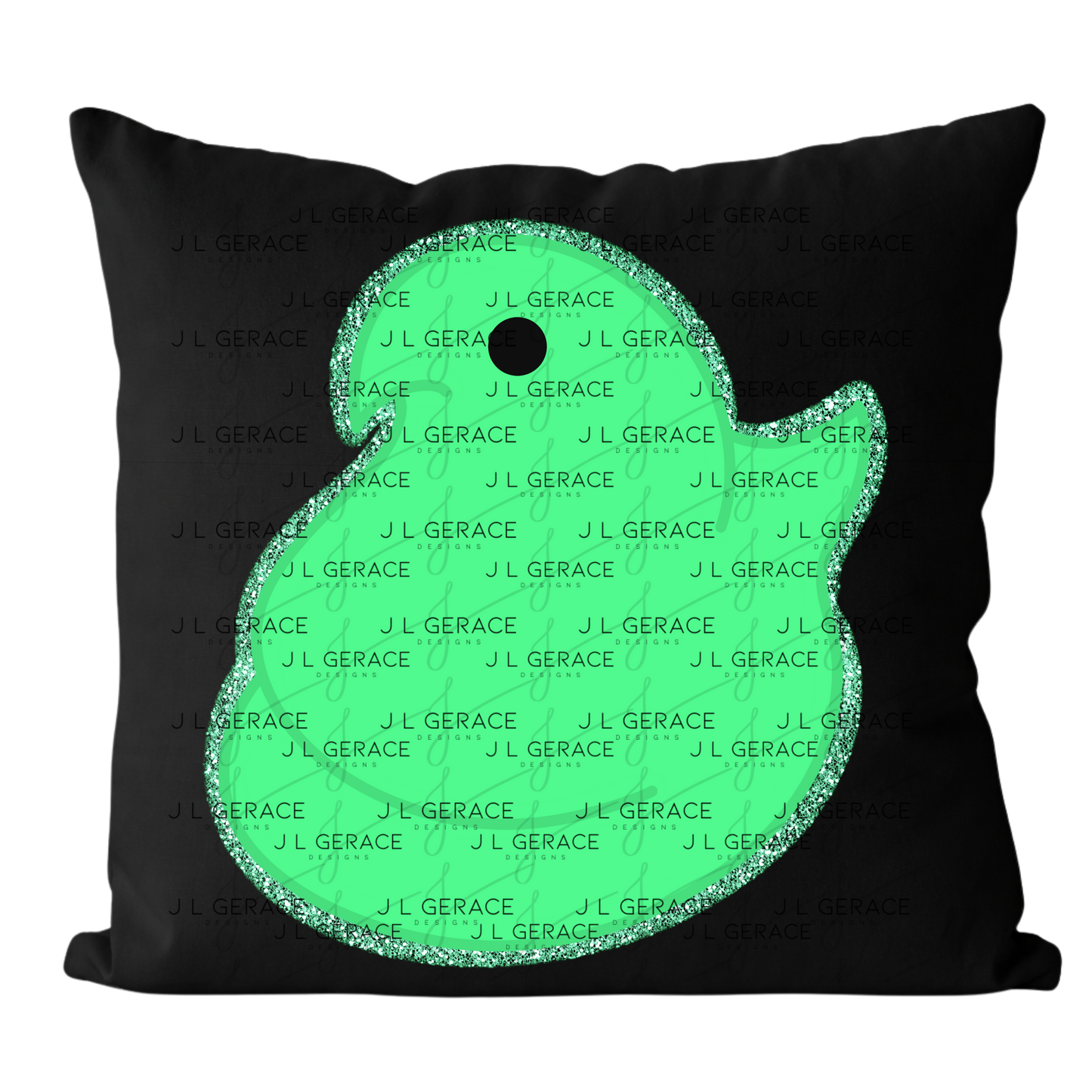 Green Glitter Easter Peep Chick Clipart Sublimation PNG