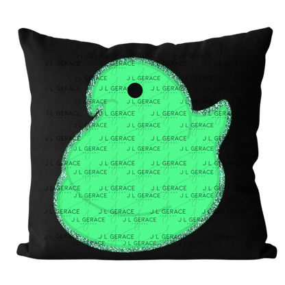 Green Glitter Easter Peep Chick Clipart Sublimation PNG